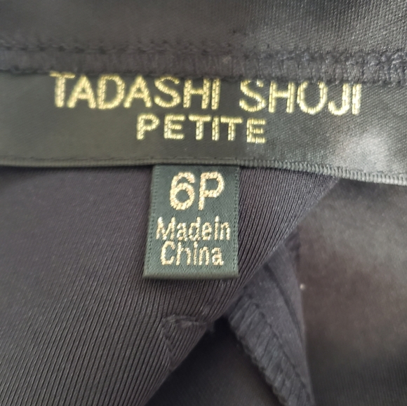 Tadashi Shoji Kami Dress Black & Gold  Knee length Sleeveless Size 6 Petite - Picture 13 of 16